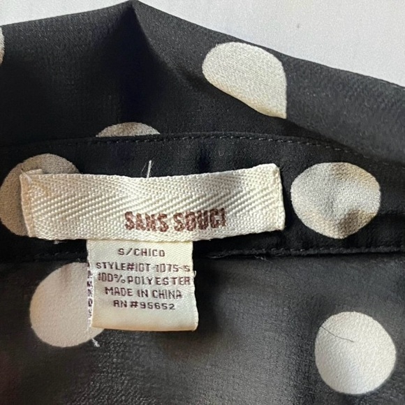 Polka dot chiffon blouse - Picture 3 of 10